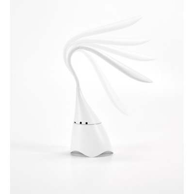 GRAHAME. Portable desk lamp with speaker and 5-hour battery life in recycled ABS (100 rABS)